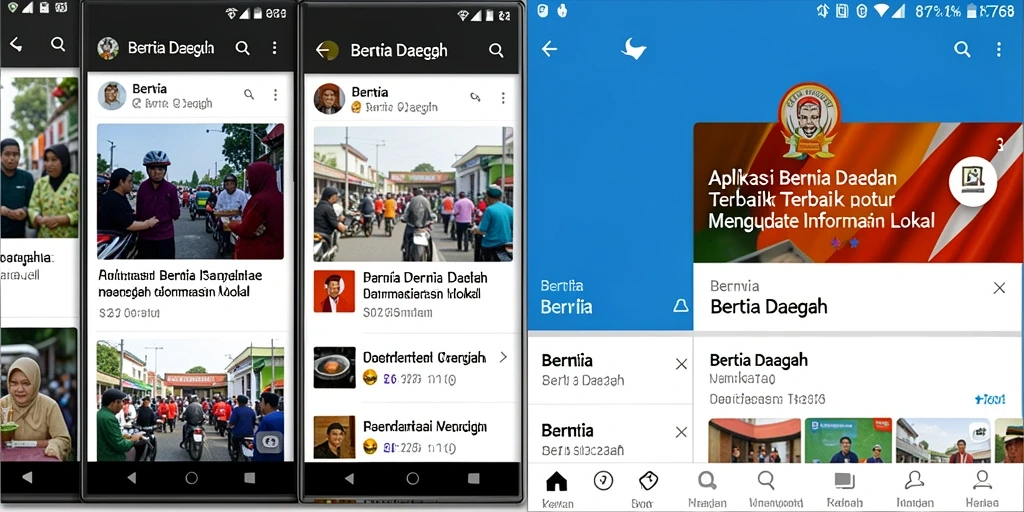 Tampilan antarmuka user-friendly aplikasi Berita Daerah 8768.