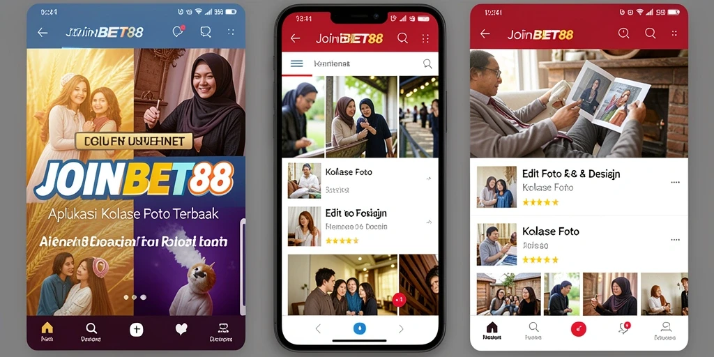 Tampilan antarmuka <strong>JOINBET88</strong> yang intuitif untuk kolase foto.