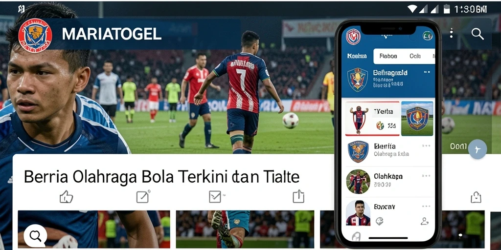 Antarmuka modern MARIATOGEL untuk berita Olahraga Bola.