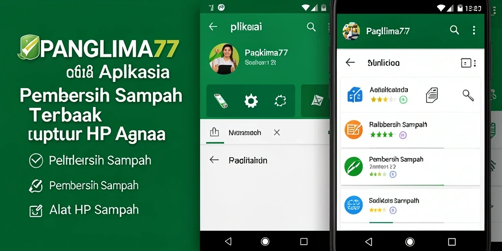 Tampilan antarmuka utama aplikasi Pembersih Sampah PANGLIMA77