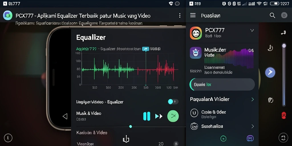 Antarmuka dan kontrol intuitif aplikasi Equalizer PCX777