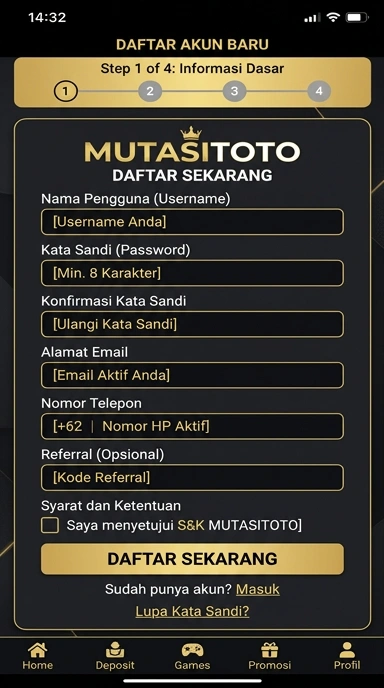 Panduan Lengkap Buat Akun Baru mutasitoto