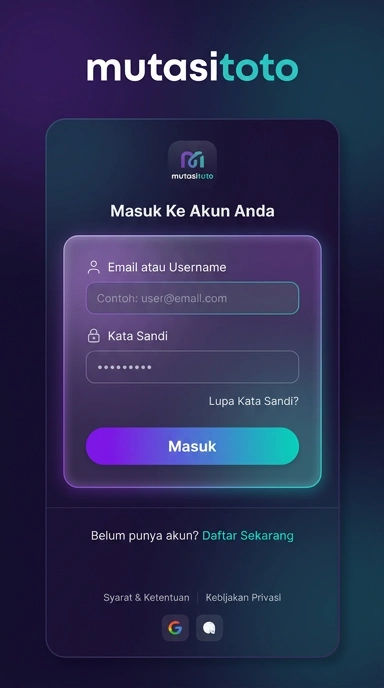 Masuk Akun mutasitoto untuk Pengguna Android Indonesia